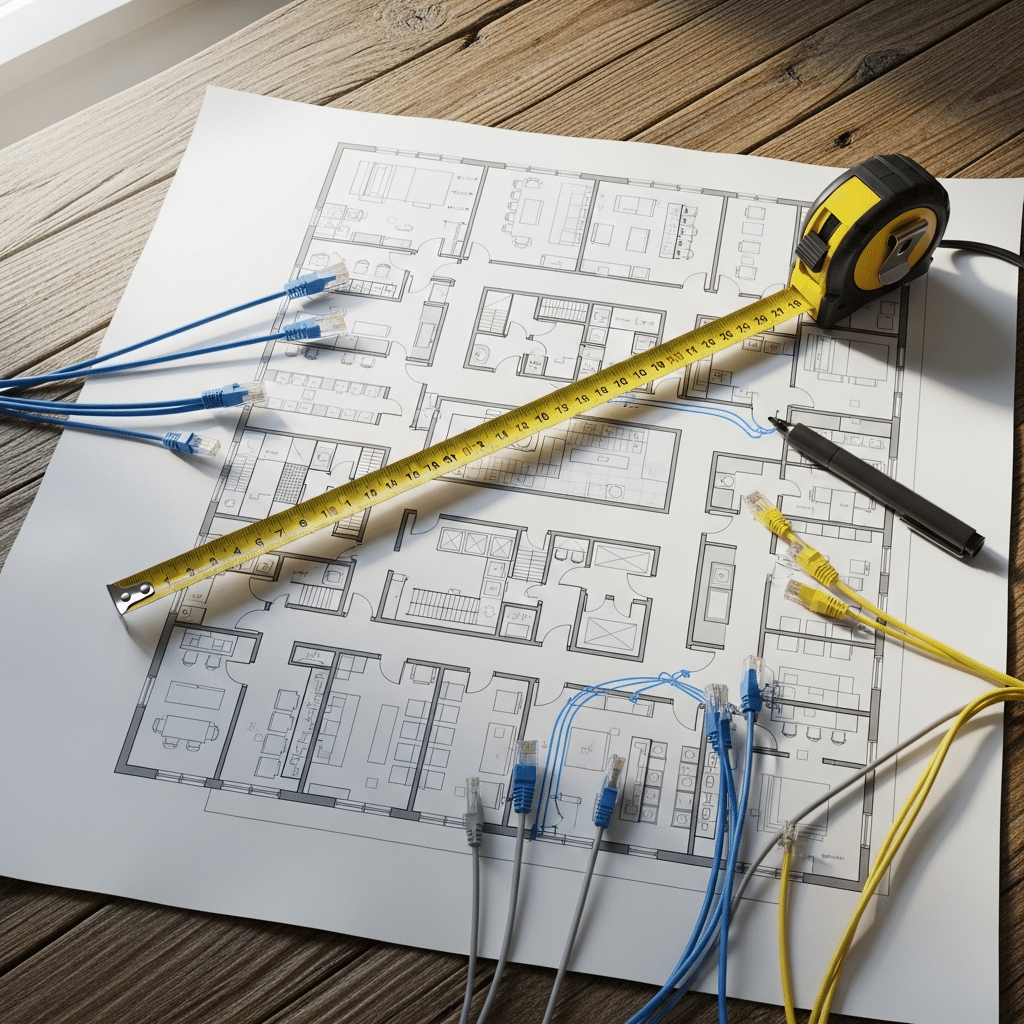 Network Cabling Installation in Minneapolis: A Complete Business Guide 2 Floor plan and Cat6 samples used to plan network cabling installation for a Minneapolis business