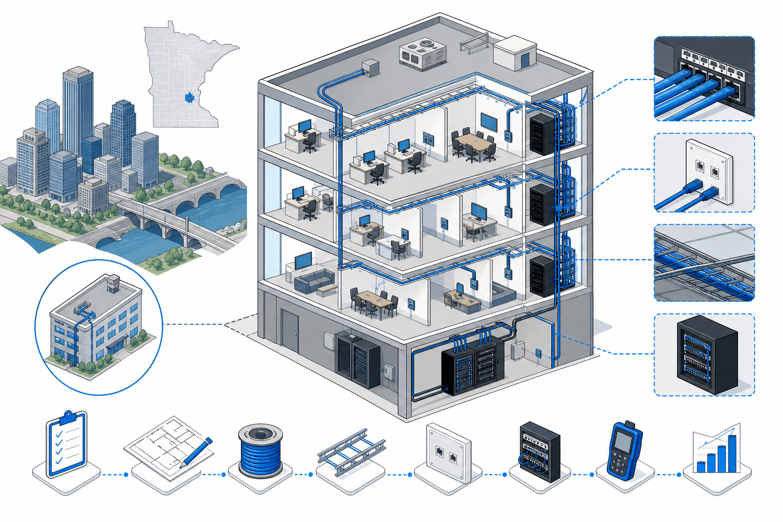 Data Structured Cabling Installation in Minnesota: A Minneapolis Business Guide 1 data structured cabling installation in minnesota data illustration