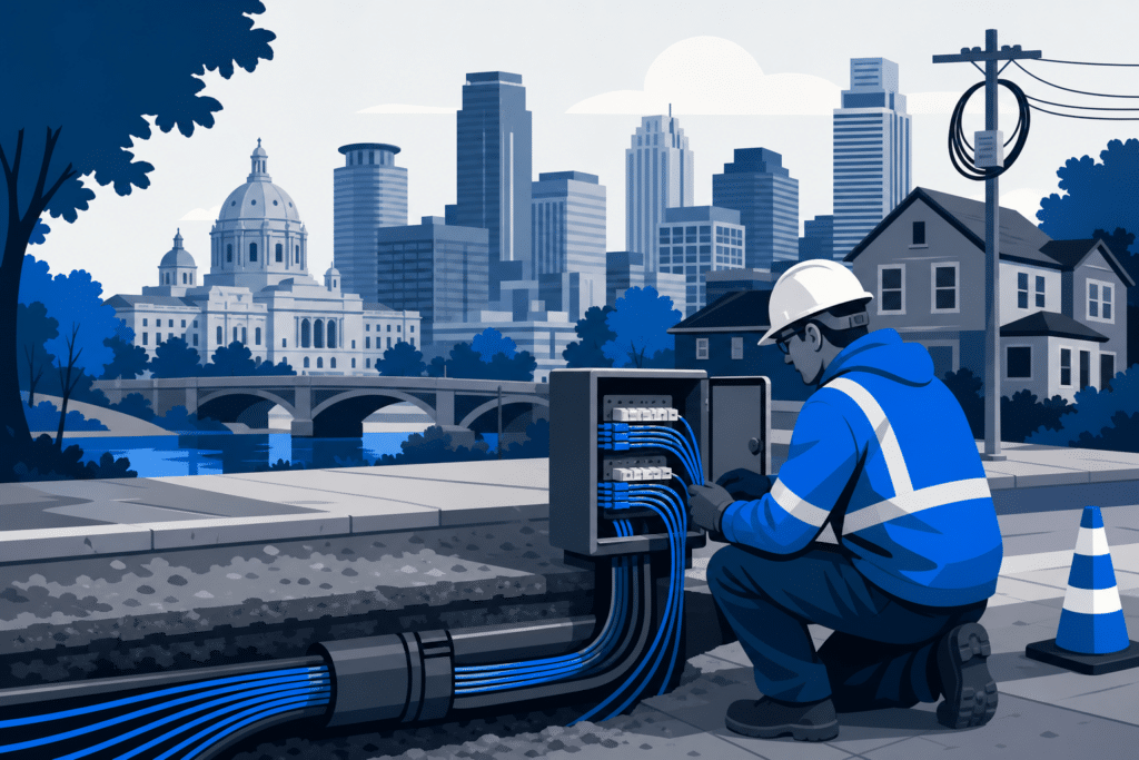 fiber optic cabling installation st. paul mn hero image