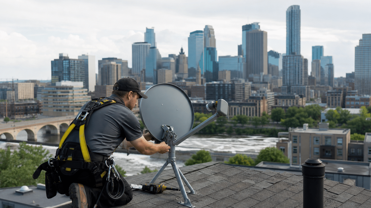 Dish Network Satellite Installation for Minneapolis Businesses 1 dish network satellite installation data illustration